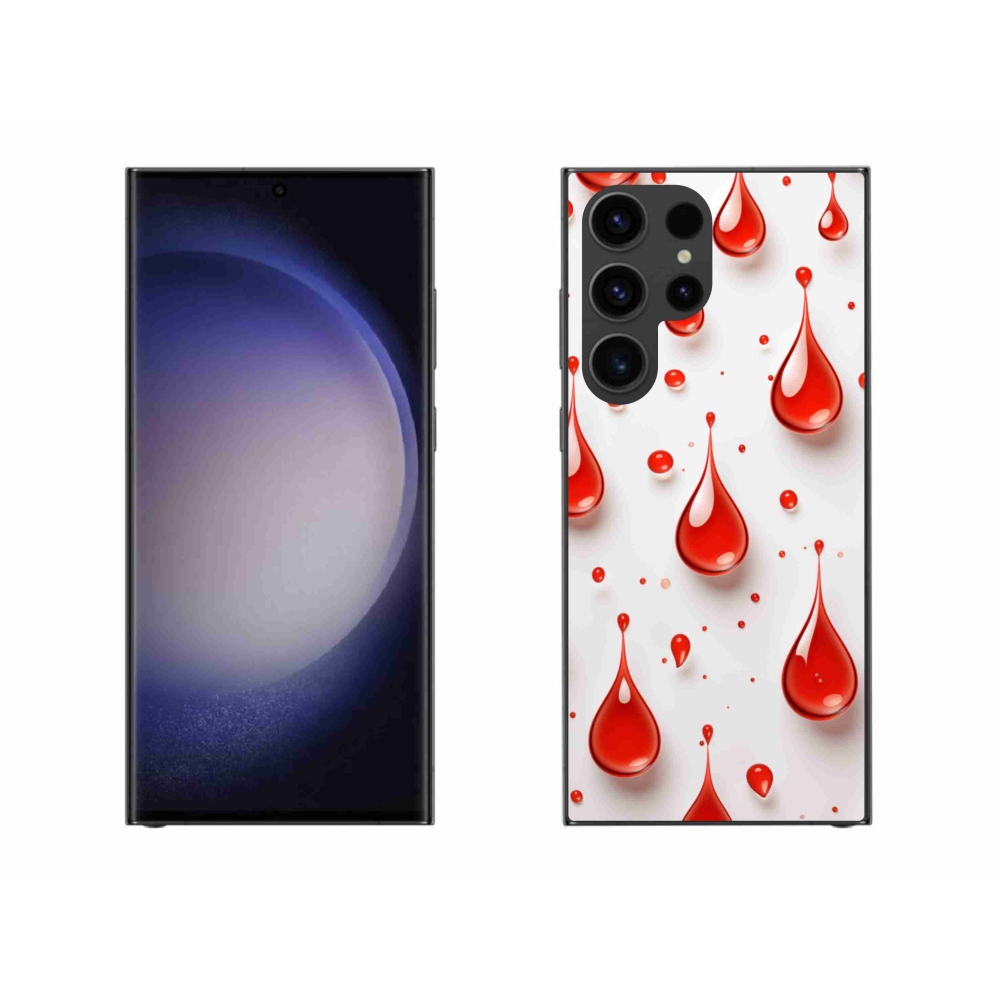 Zselés borítás mmCase Samsung Galaxy S23 Ultra 5G - piros cseppek