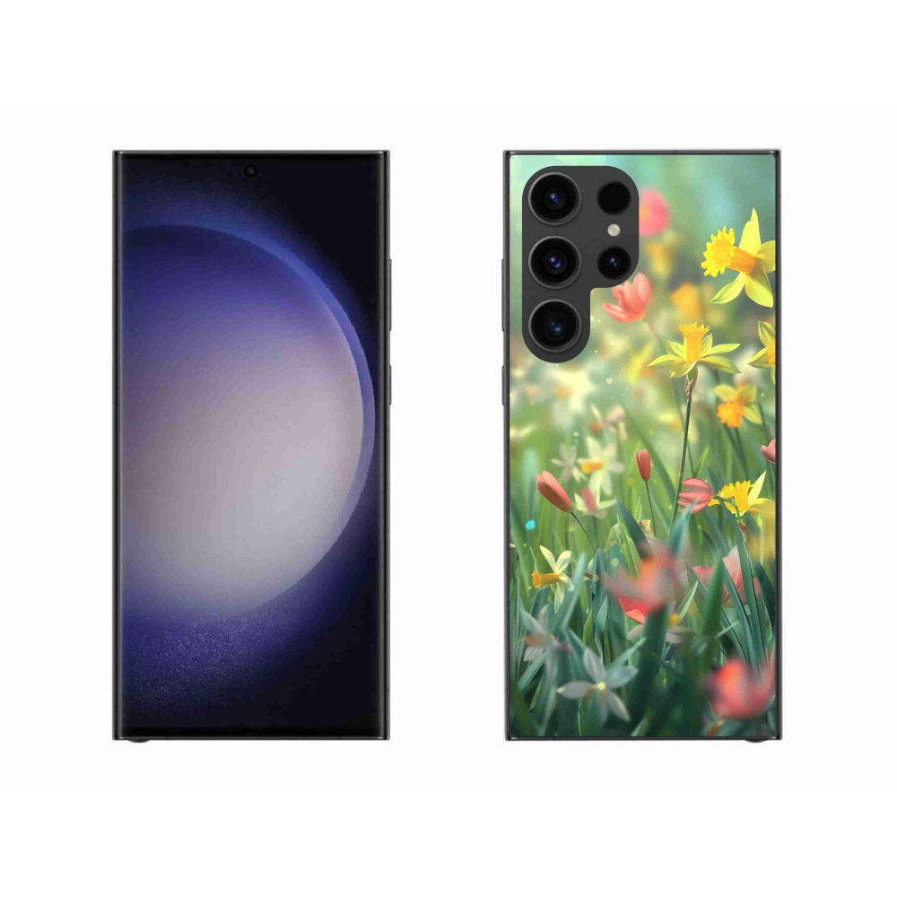 Gél borítás mmCase Samsung Galaxy S23 Ultra 5G - tavaszi virágok