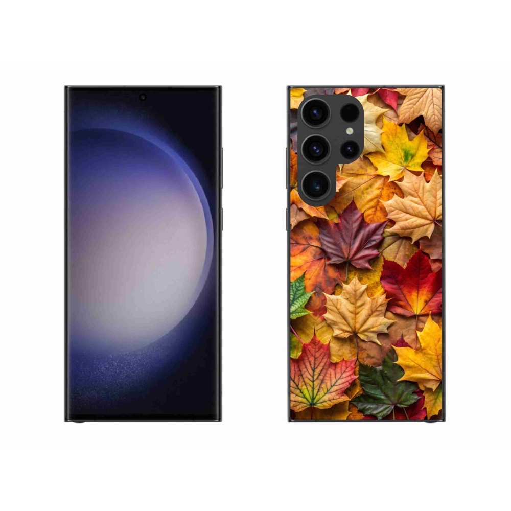 Gél borítás mmCase Samsung Galaxy S23 Ultra 5G - juharlevelek 2