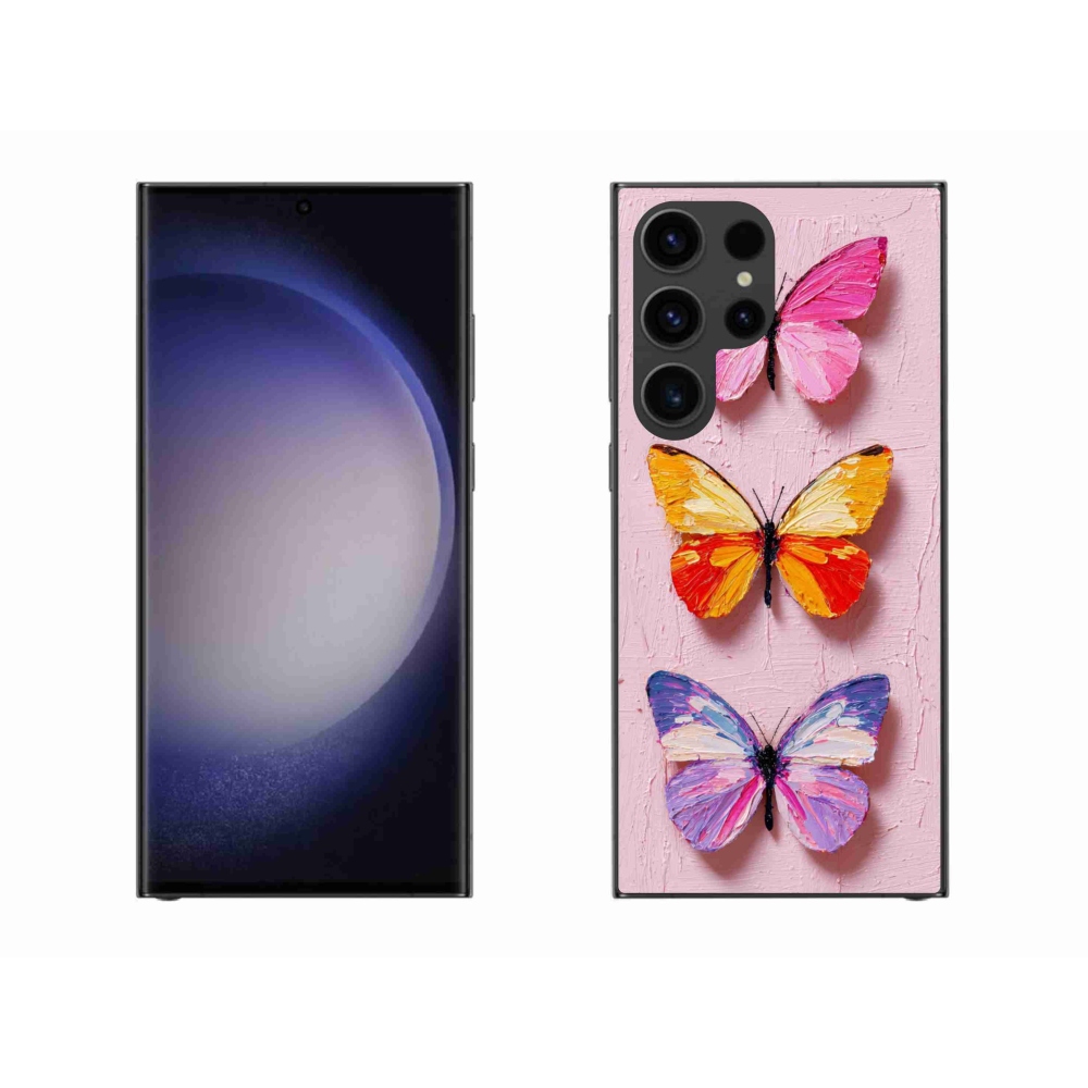 Gél borító mmCase Samsung Galaxy S23 Ultra 5G - pillangó szentháromsághoz