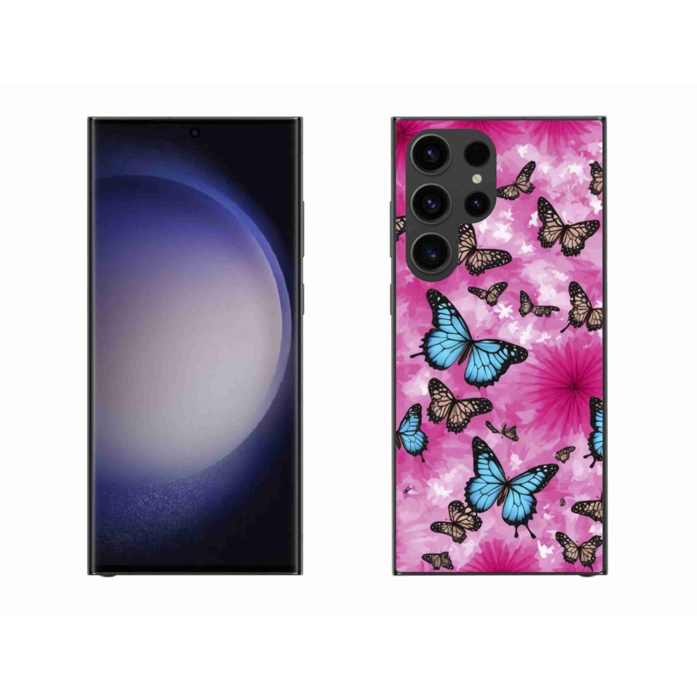 Gél borítás mmCase Samsung Galaxy S23 Ultra 5G - pillangókert - Samsung Galaxy S23 Ultra 5G számára