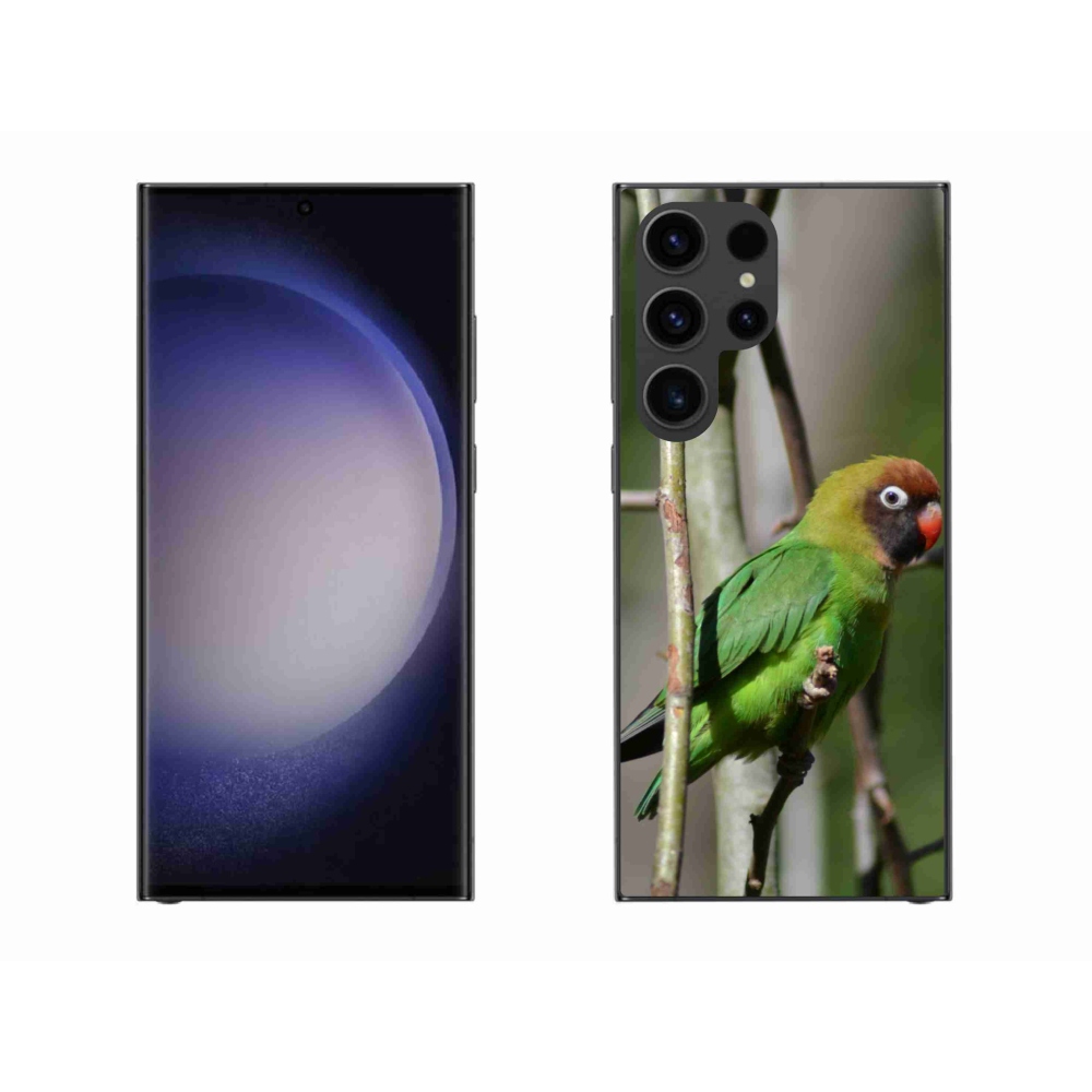 Gél borítás mmCase Samsung Galaxy S23 Ultra 5G - papagáj agapornis