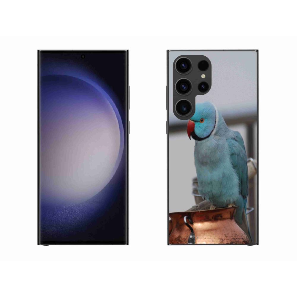 Zselés borítás mmCase Samsung Galaxy S23 Ultra 5G - papagáj alexander kék