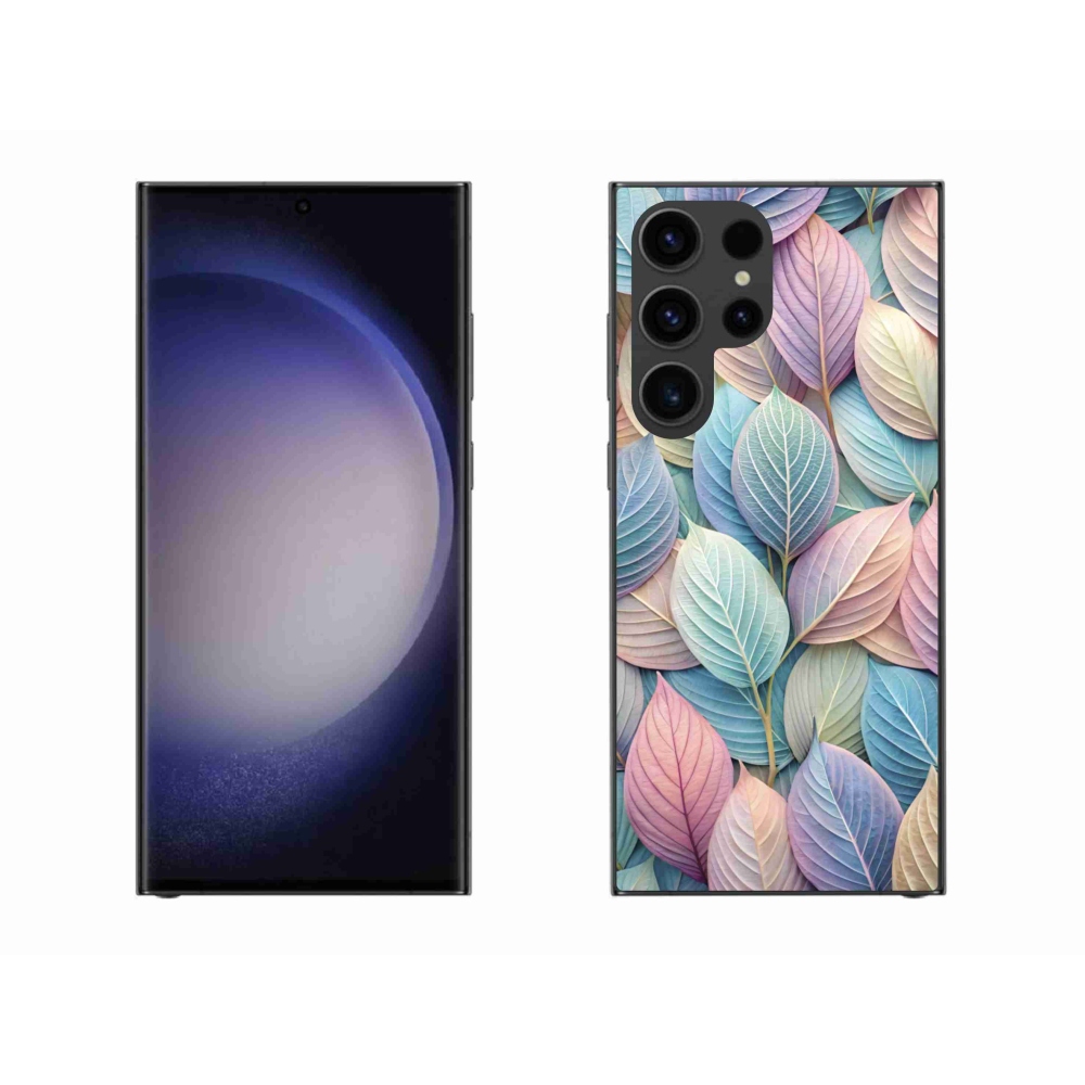 Zselés borítás mmCase Samsung Galaxy S23 Ultra 5G - pasztell levelek