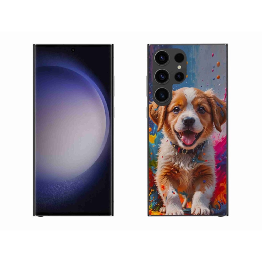 Gél borítás mmCase Samsung Galaxy S23 Ultra 5G - aranyos kiskutya 3