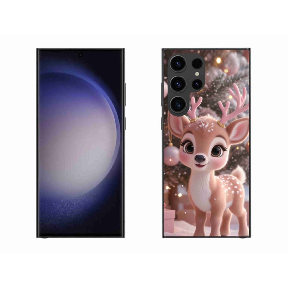 Zselés borítás mmCase Samsung Galaxy S23 Ultra 5G - aranyos rénszarvashoz