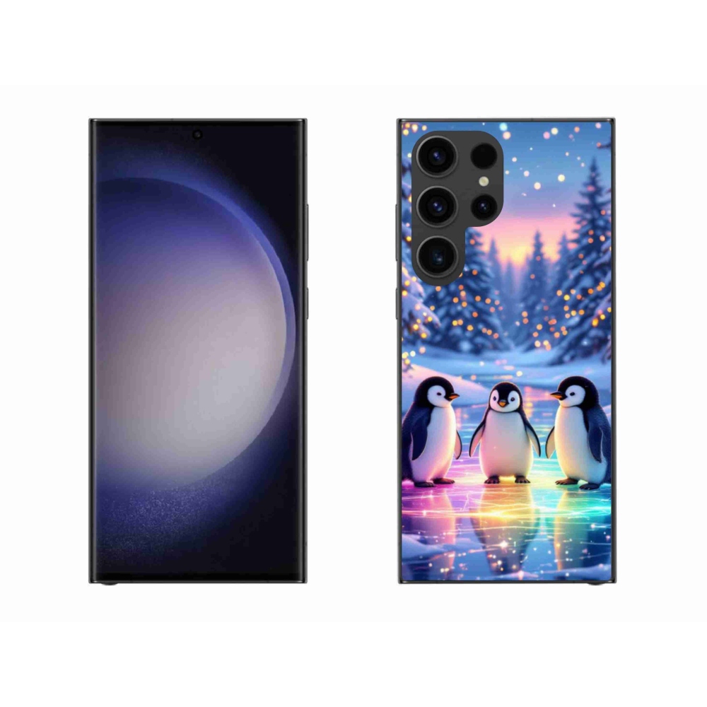 Gél borítás mmCase Samsung Galaxy S23 Ultra 5G - pingvinekhez