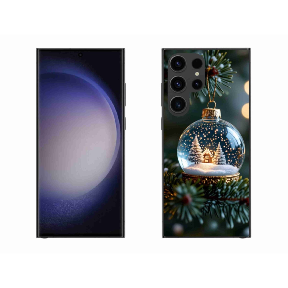 Gél borítás mmCase Samsung Galaxy S23 Ultra 5G - Karácsonyi gömbök 2