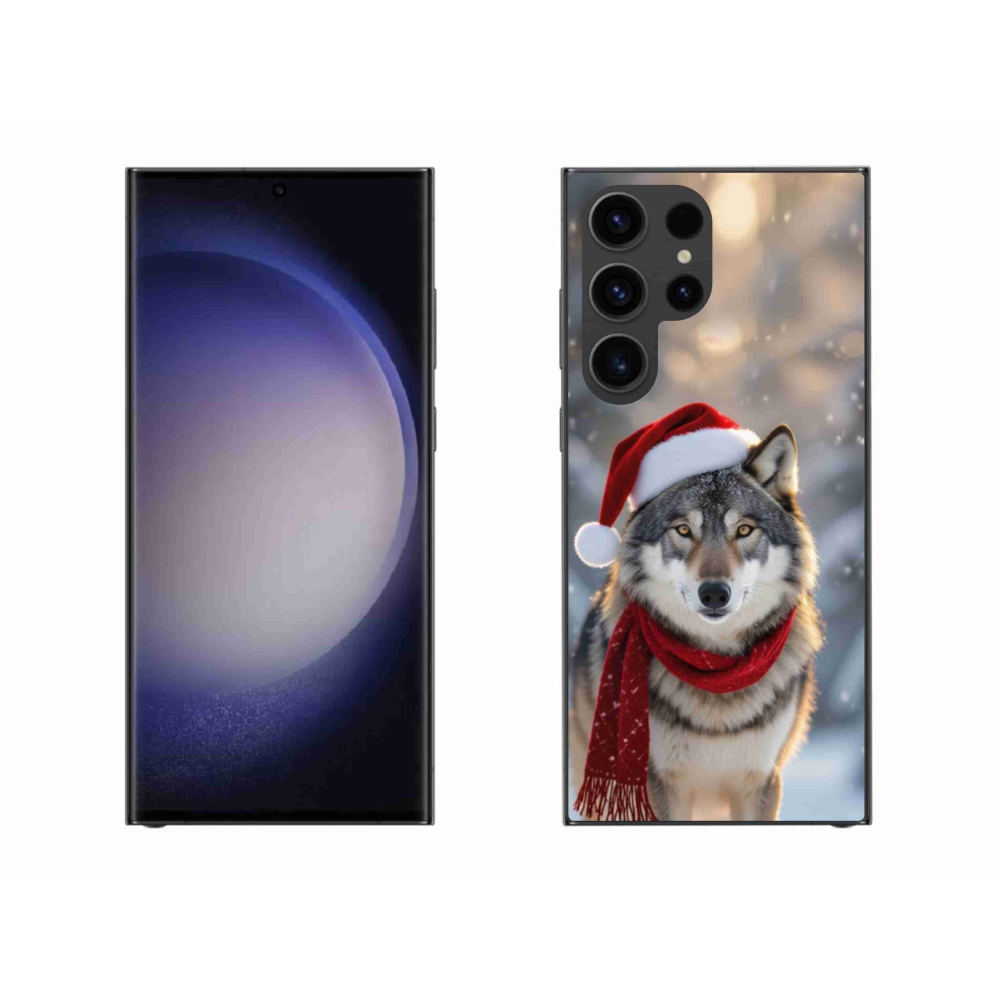Gél borítás mmCase Samsung Galaxy S23 Ultra 5G - Karácsonyi farkas