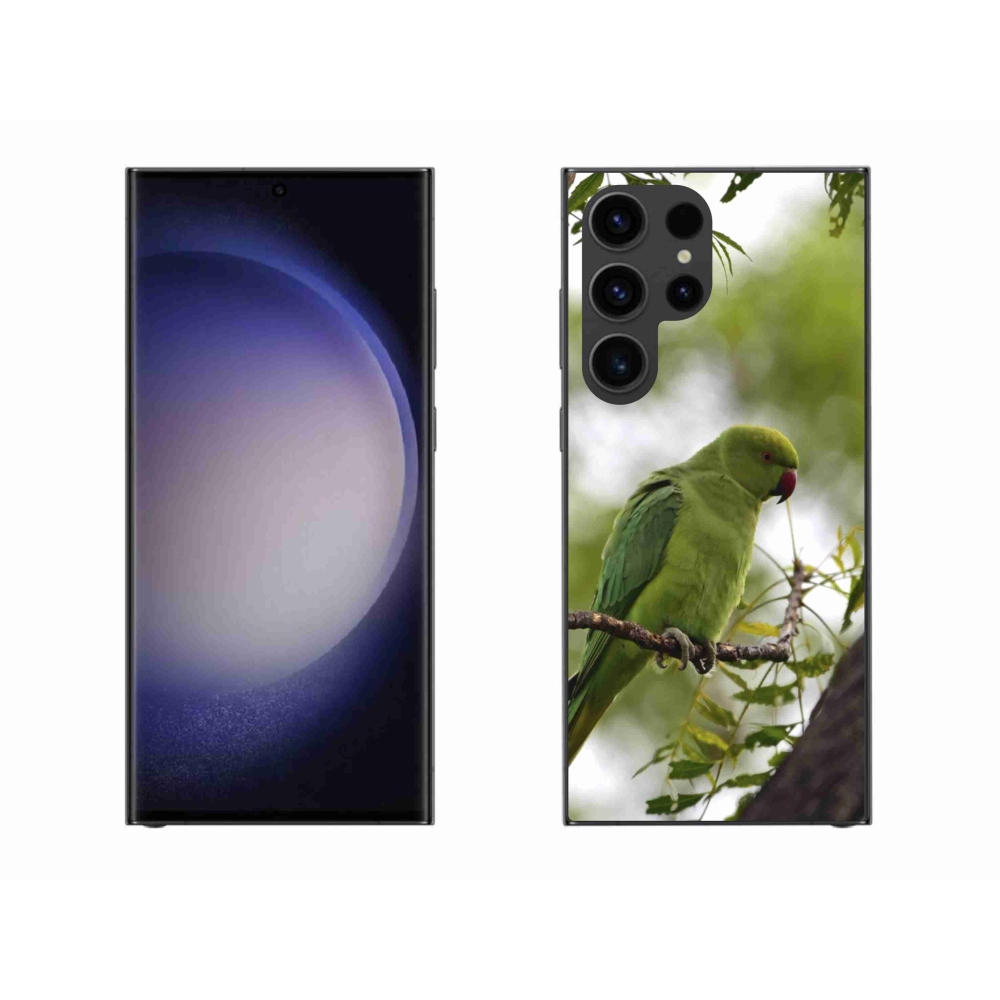 Zselés borítás mmCase Samsung Galaxy S23 Ultra 5G - zöld papagáj