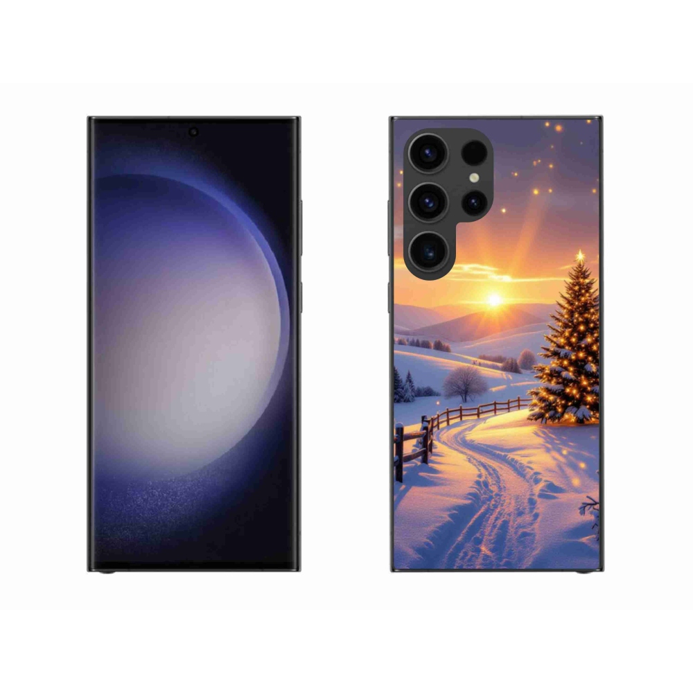 Gél borítás mmCase Samsung Galaxy S23 Ultra 5G - téli tájkép