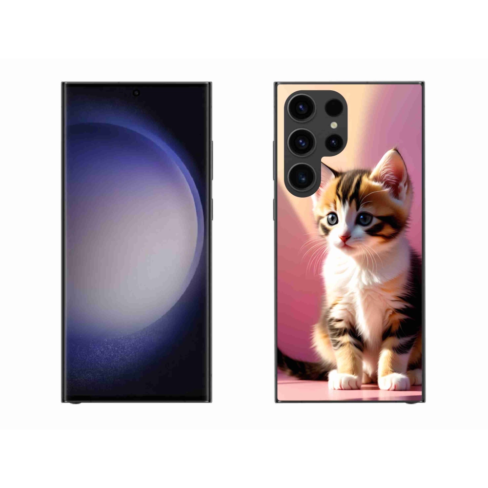 Gél borítás mmCase Samsung Galaxy S23 Ultra 5G - kíváncsi cica 2