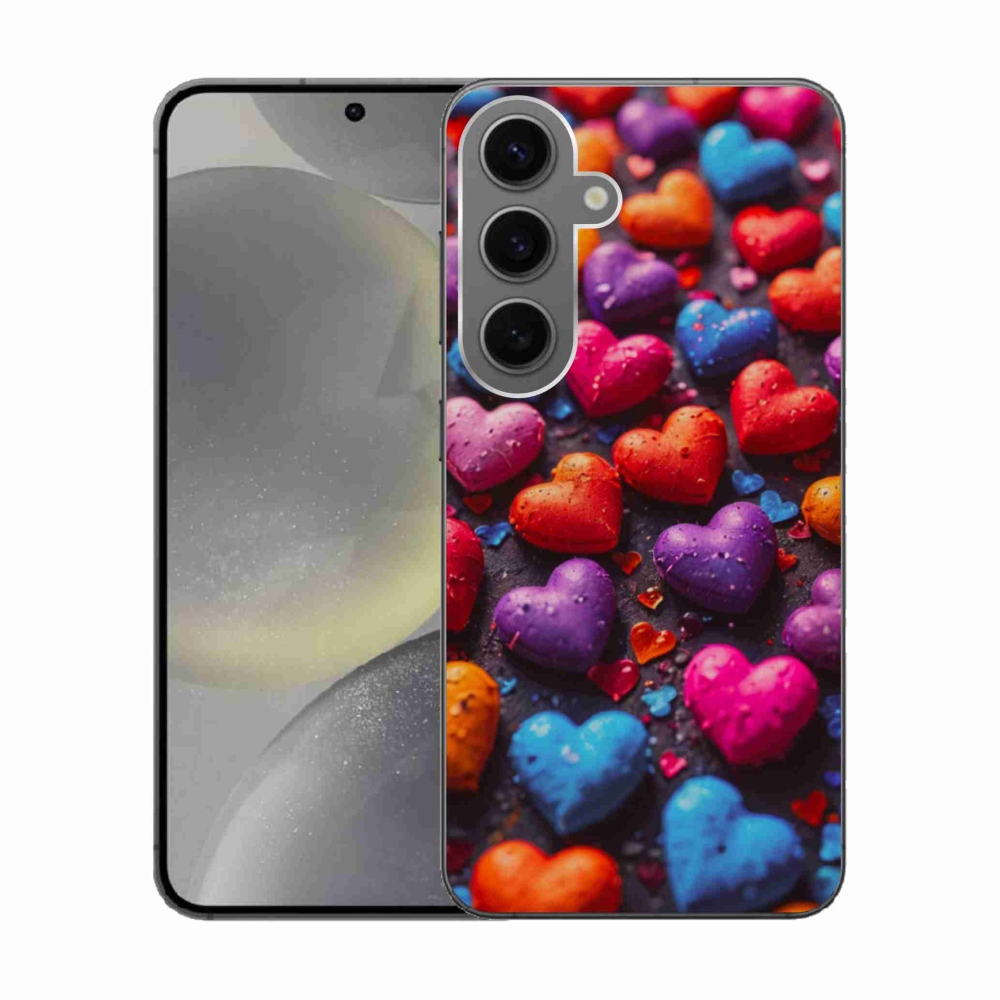 Gél védőhuzat mmCase Samsung Galaxy S24 készülékhez - színes szív