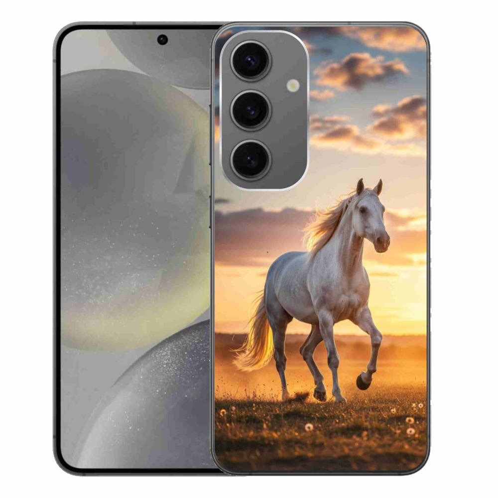 Gél borítás mmCase Samsung Galaxy S24+ - futó fehér ló 2