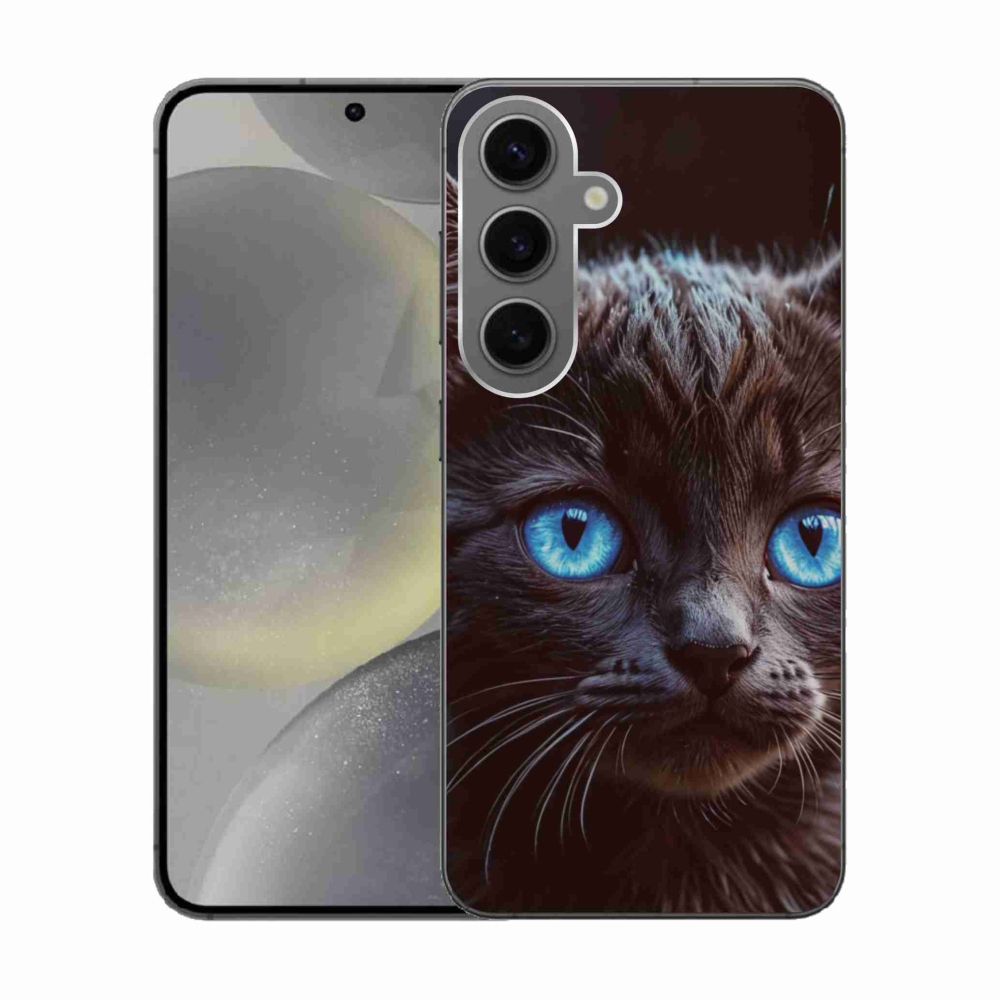 Gél védőhuzat mmCase Samsung Galaxy S24 készülékhez - fekete cica 2