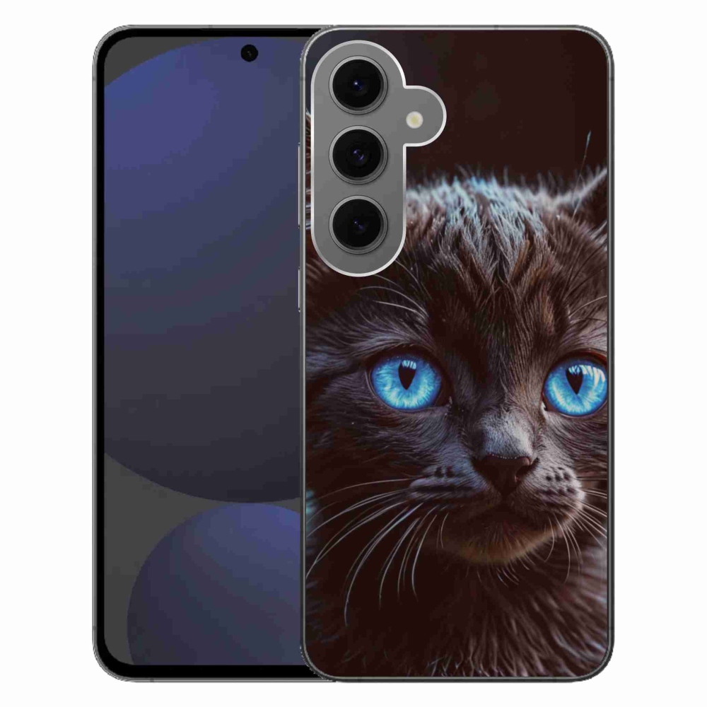 Gél védőhuzat mmCase Samsung Galaxy S24 FE - fekete cica 2