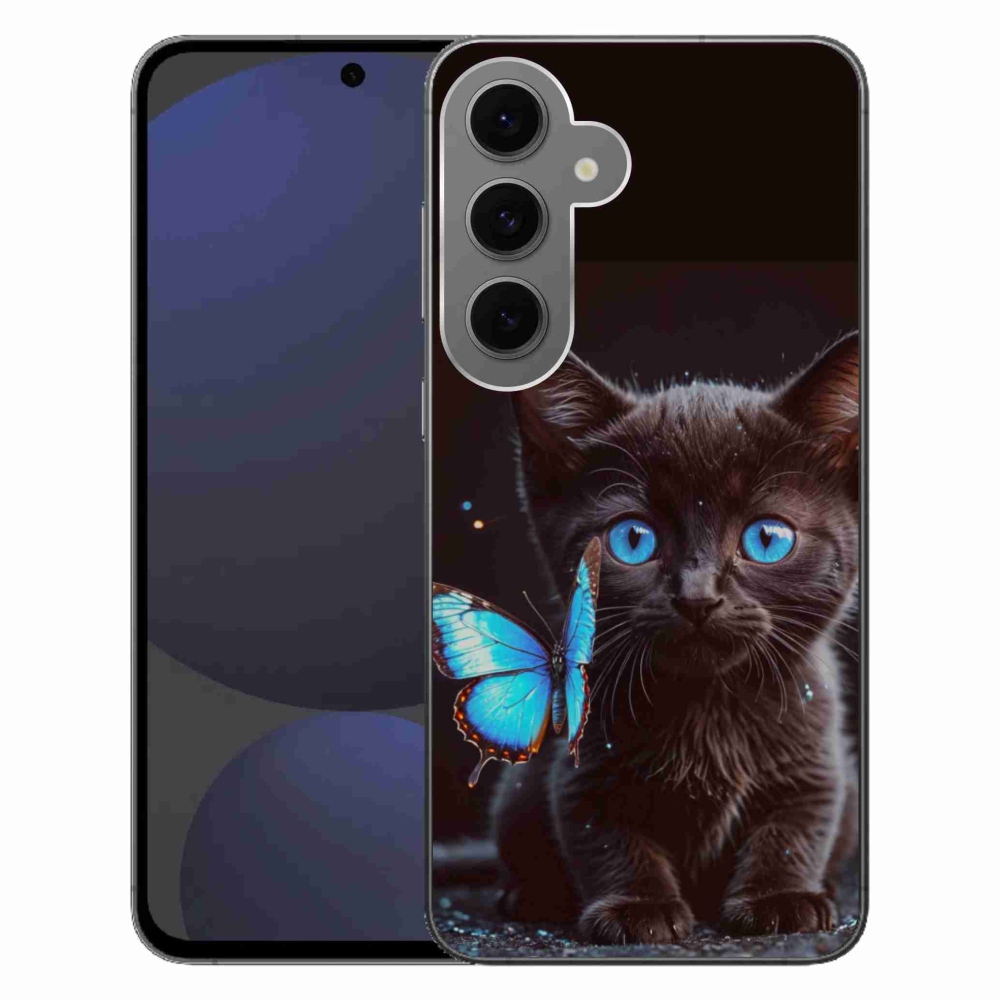 Gél védőhuzat mmCase Samsung Galaxy S24 FE - fekete cica 3