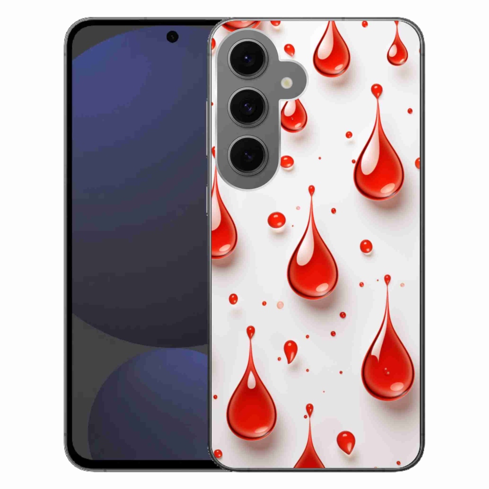 Zselés borítás mmCase Samsung Galaxy S24 FE - piros cseppek