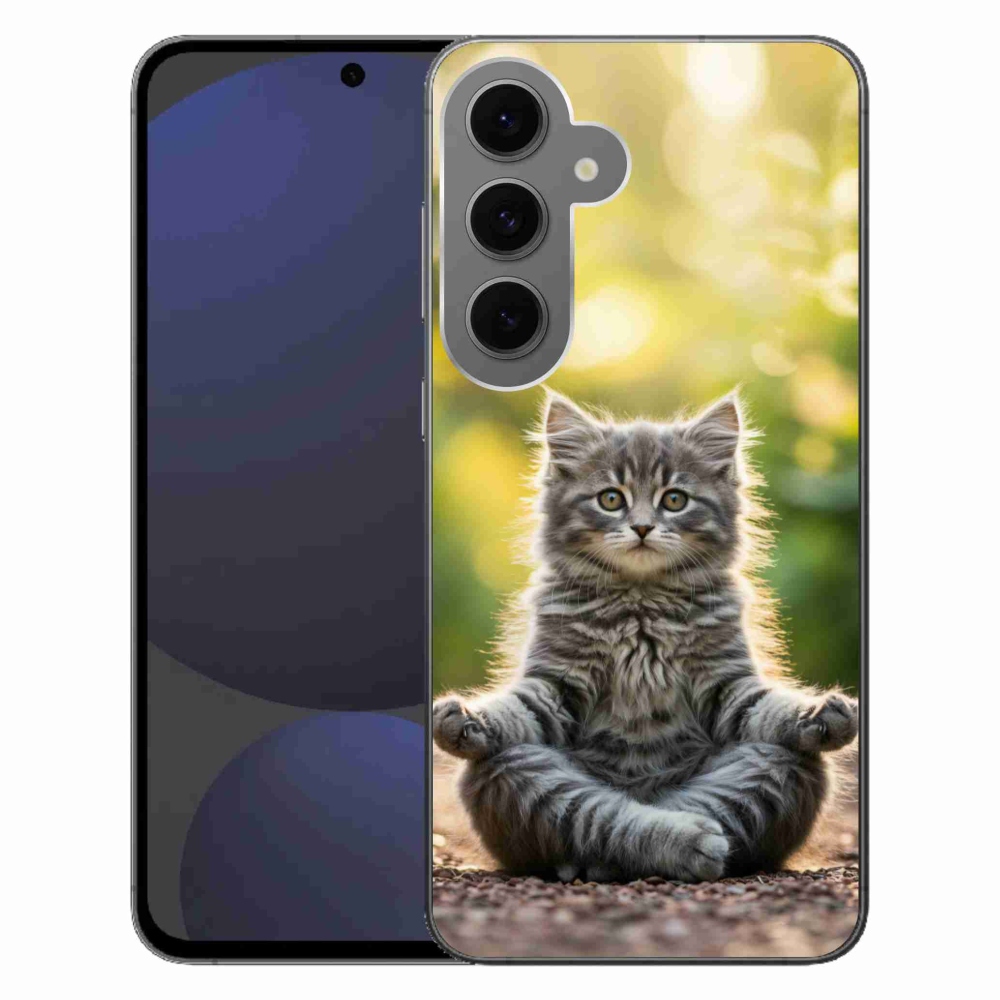 Gél borítás mmCase Samsung Galaxy S24 FE készülékhez - meditáló cica