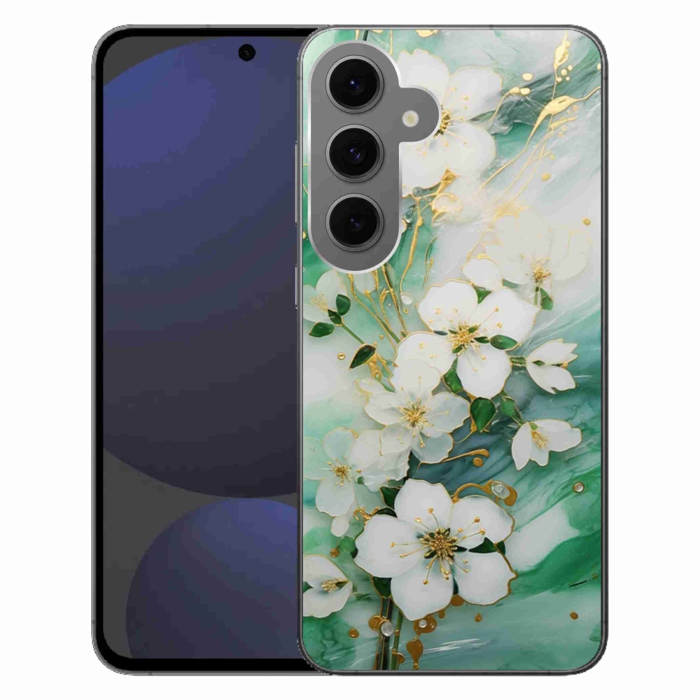 Gél borítás mmCase Samsung Galaxy S24 FE készülékhez - finom virágok