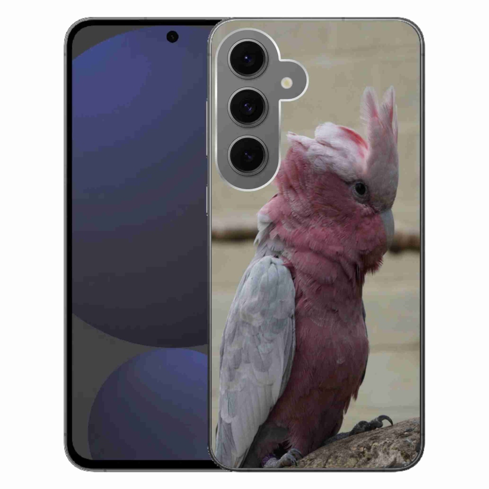 Zselés borítás mmCase Samsung Galaxy S24 FE készülékhez - papagáj kakadu rózsaszínű