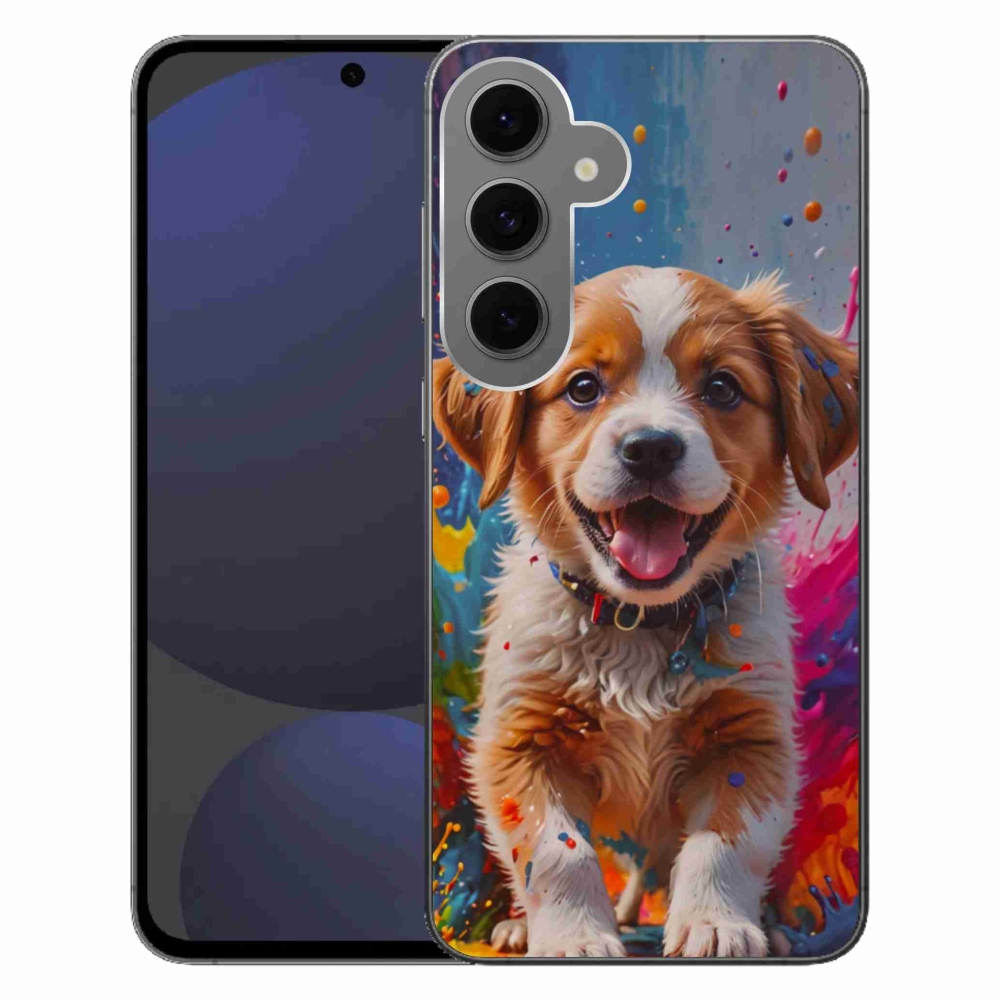 Gél borítás mmCase Samsung Galaxy S24 FE - aranyos kiskutya 3