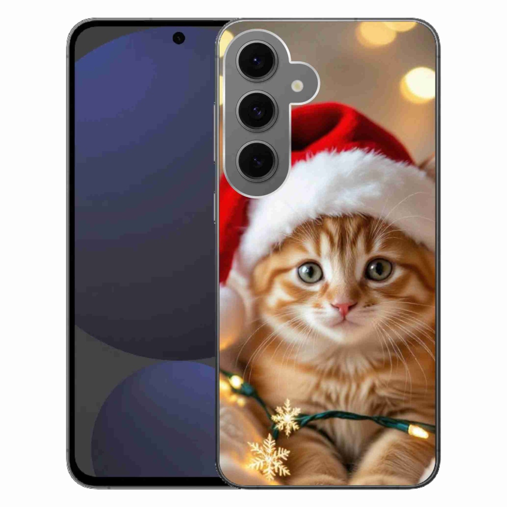 Gél borítás mmCase Samsung Galaxy S24 FE készülékhez - Karácsonyi cica