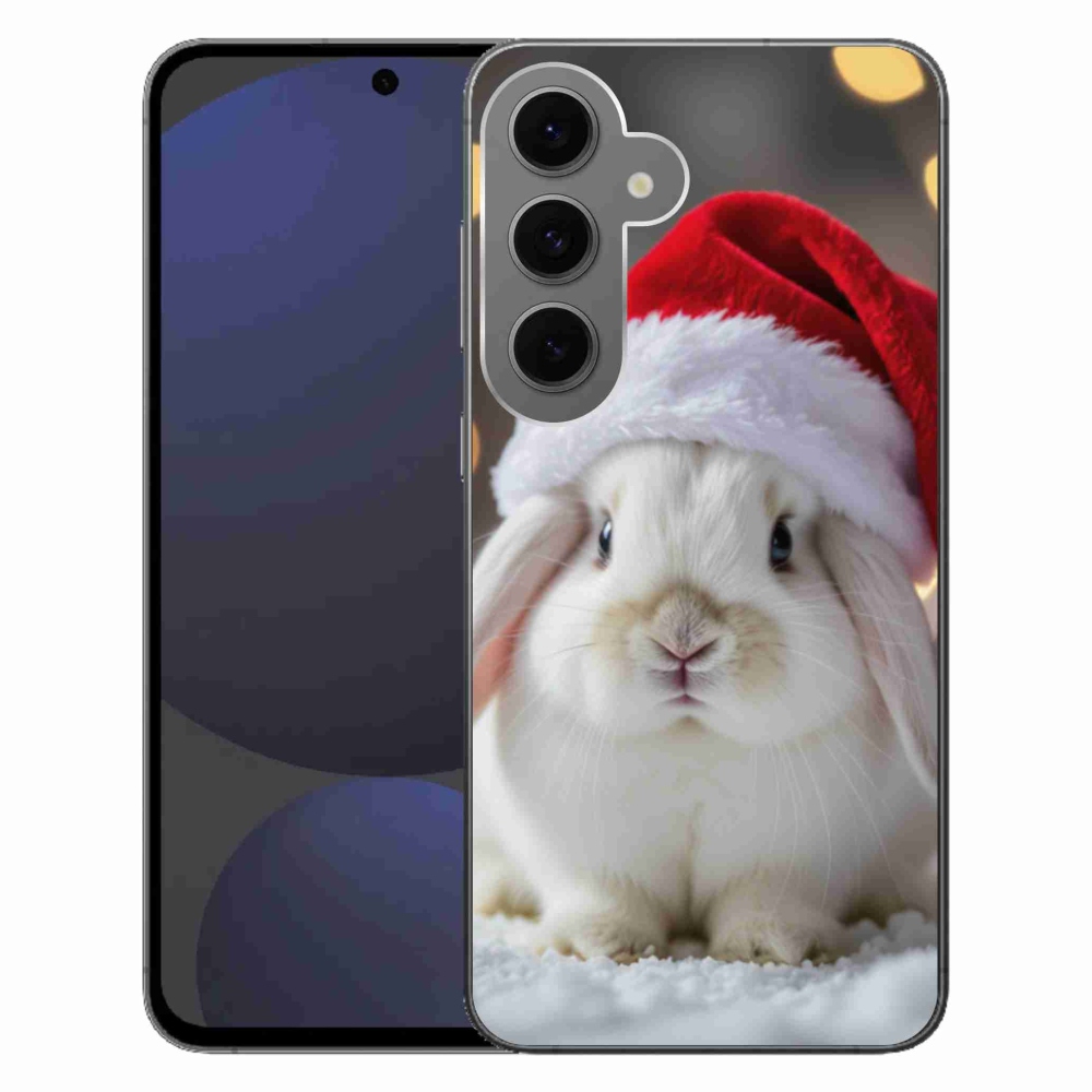Zselés borítás mmCase Samsung Galaxy S24 FE - Karácsonyi nyúl