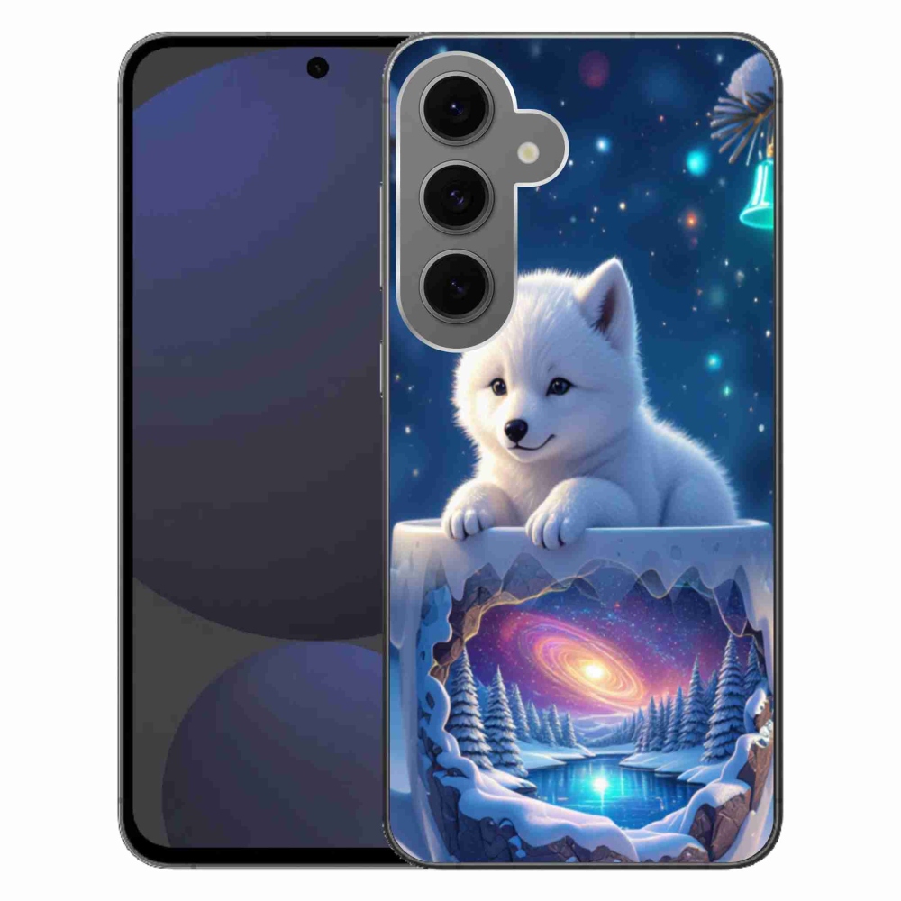 Gél borítás mmCase Samsung Galaxy S24 FE - Karácsonyi kölyökkutya