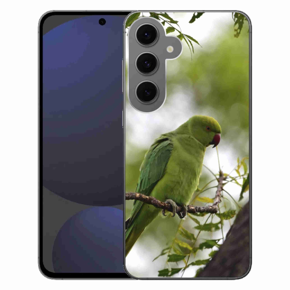 Zselés borítás mmCase Samsung Galaxy S24 FE készülékhez - zöld papagáj