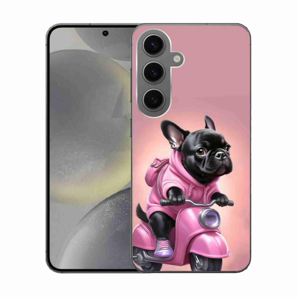 Gél borítás mmCase Samsung Galaxy S24 készülékhez - Francia bulldog robogón