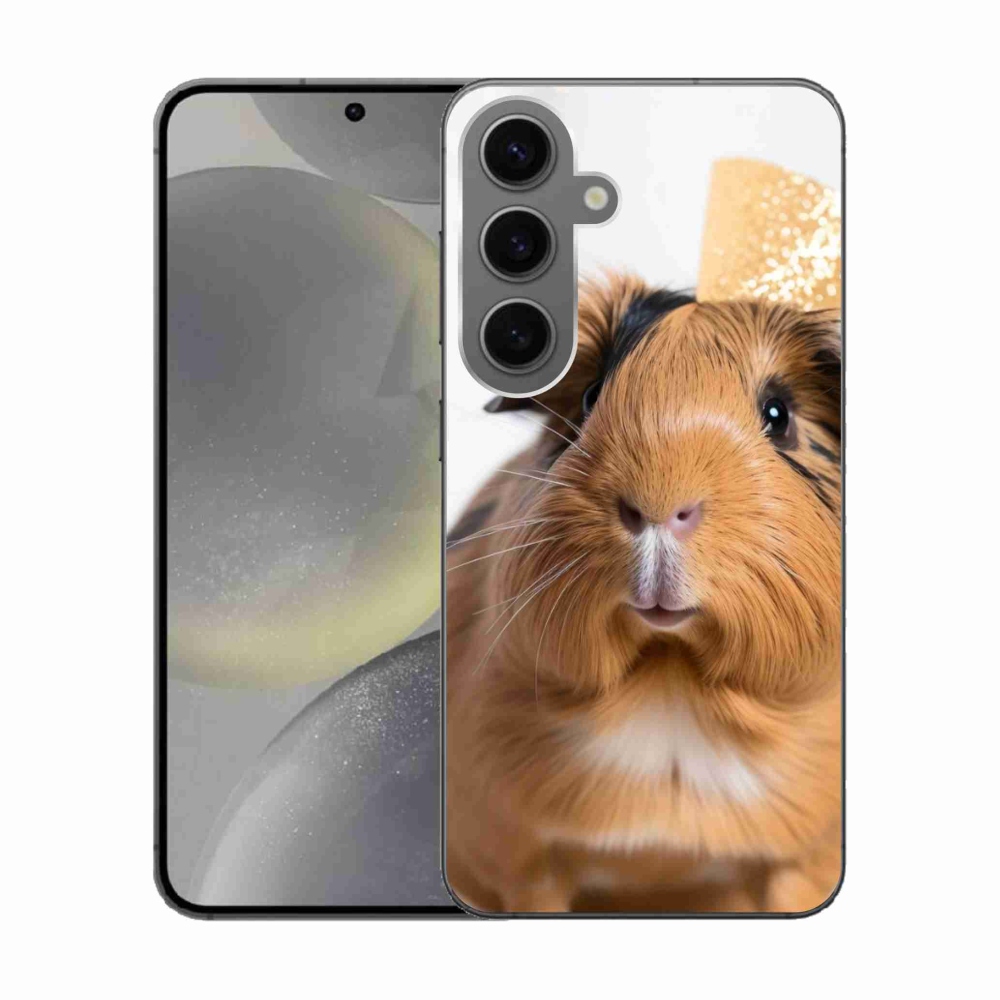 Zselés borító mmCase Samsung Galaxy S24 készülékhez - barna tengerimalac