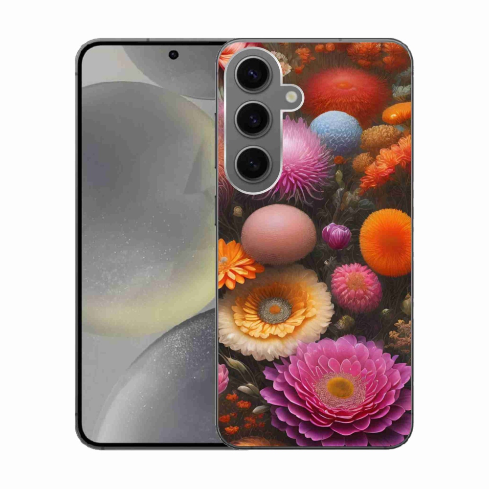 Gél borító mmCase Samsung Galaxy S24 készülékhez - virágos kompozíció