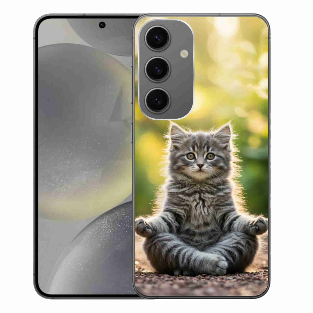 Gél borítás mmCase Samsung Galaxy S24+ készülékhez - meditáló cica