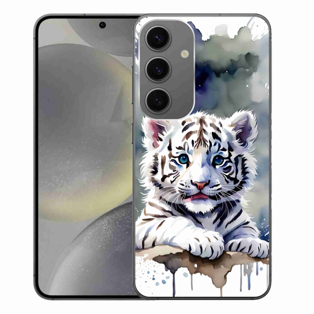 Gél védőhuzat mmCase Samsung Galaxy S24+ - fehér tigriskölyökhöz