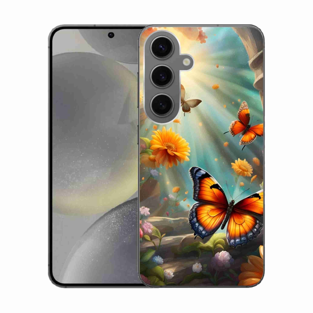 Gél borítás mmCase Samsung Galaxy S24 készülékhez - pillangókert 2