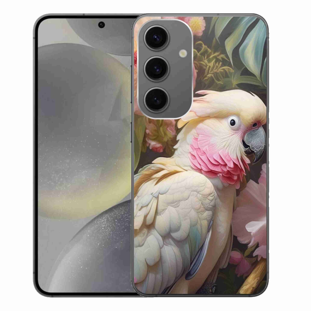 Zselés borítás mmCase Samsung Galaxy S24+ készülékhez - papagáj kakadu rózsaszín 2