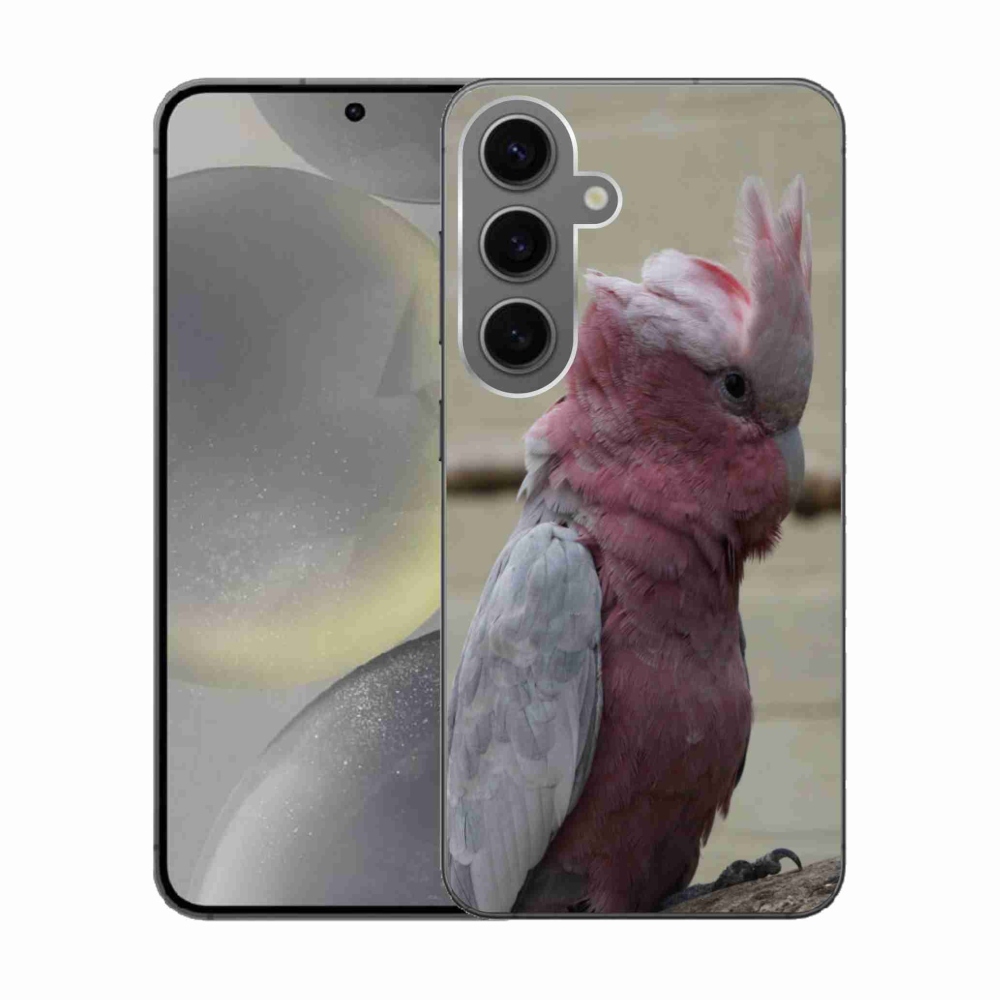 Zselés borítás mmCase Samsung Galaxy S24 készülékhez - papagáj kakadu rózsaszínű