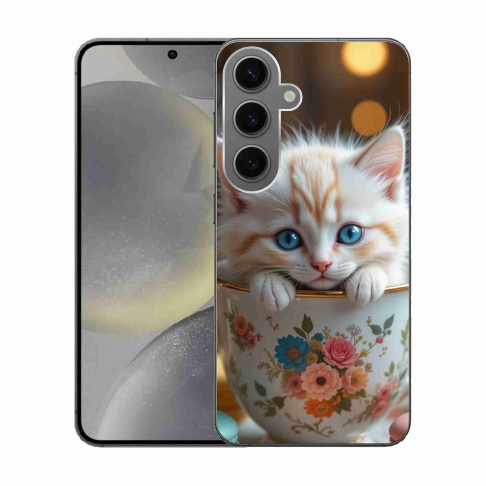 Gél borítás mmCase Samsung Galaxy S24 készülékhez - aranyos cica 6