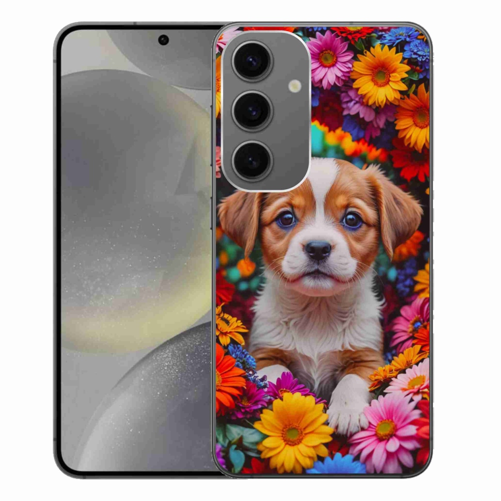 Gél borítás mmCase Samsung Galaxy S24+ készülékhez - aranyos kiskutya