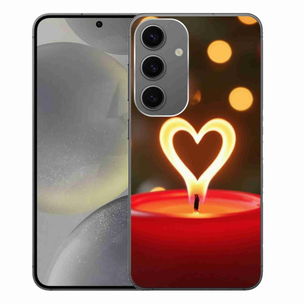 Zselés borítás mmCase Samsung Galaxy S24+ készülékhez - lángoló szíve