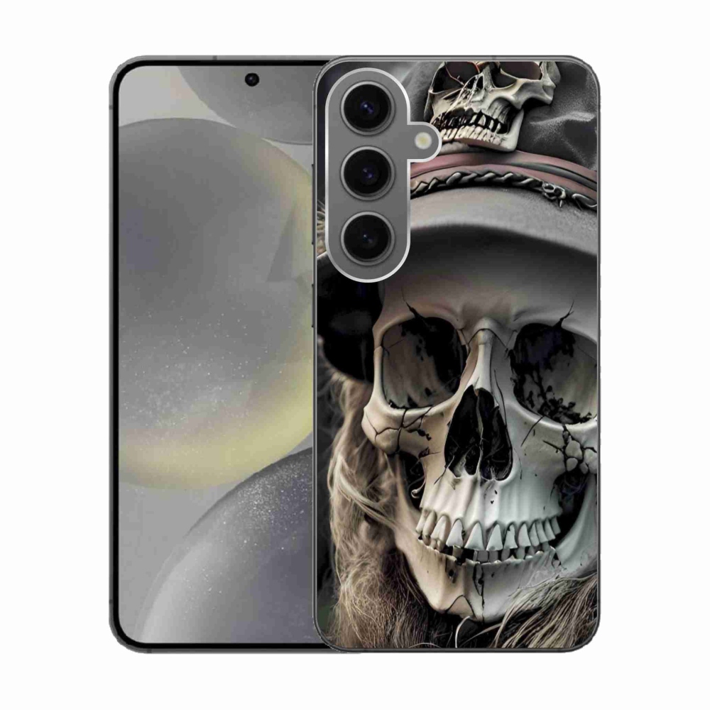 Zselés borítás mmCase Samsung Galaxy S24 készülékhez - sötét koponya