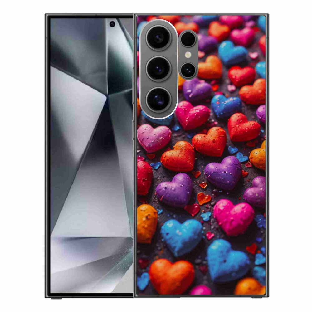 Zselés borítás mmCase Samsung Galaxy S24 Ultra készülékhez - színes szívecske