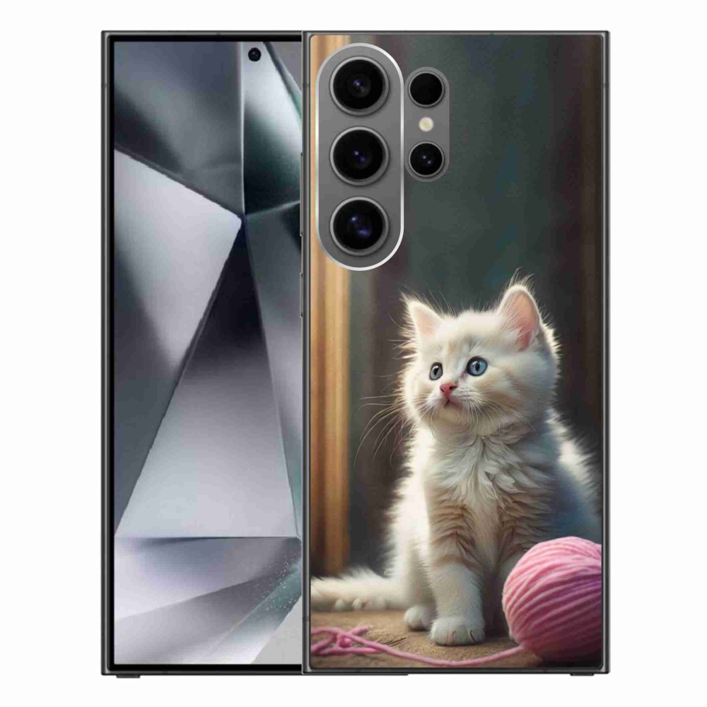 Gél védőhuzat mmCase Samsung Galaxy S24 Ultra - fehér cica 2