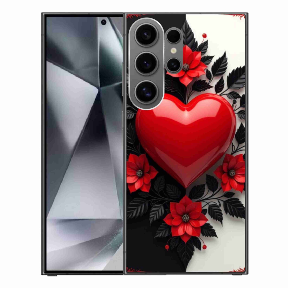 Gél védőhuzat mmCase Samsung Galaxy S24 Ultra készülékhez - piros szív