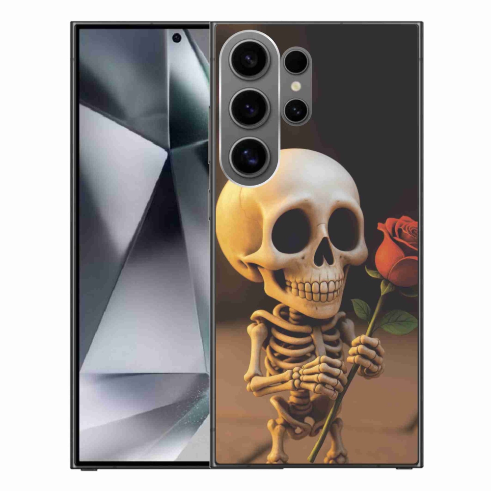 Gél borítás mmCase Samsung Galaxy S24 Ultra - csontváz rózsával