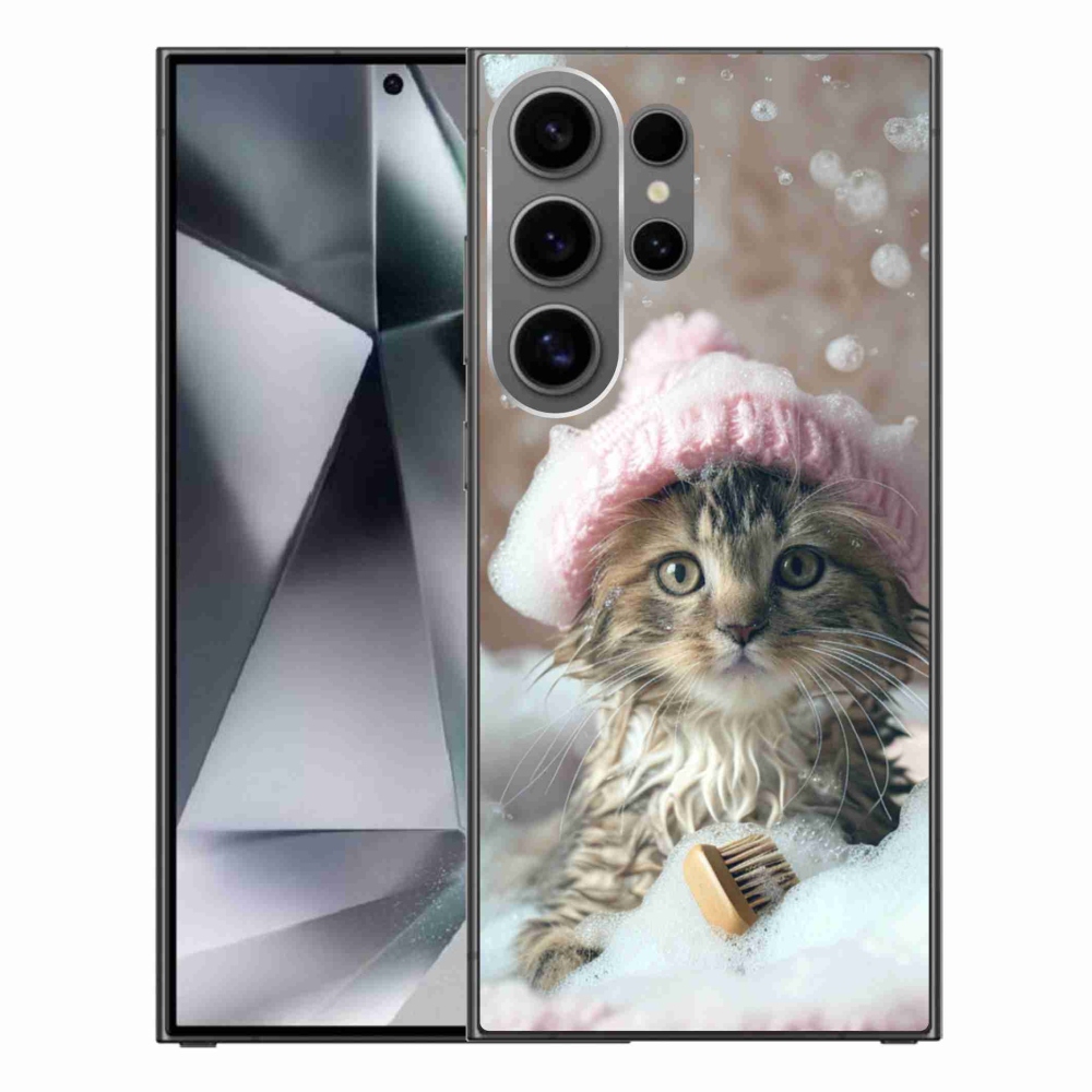 Gél borító mmCase Samsung Galaxy S24 Ultra - cica és fürdő