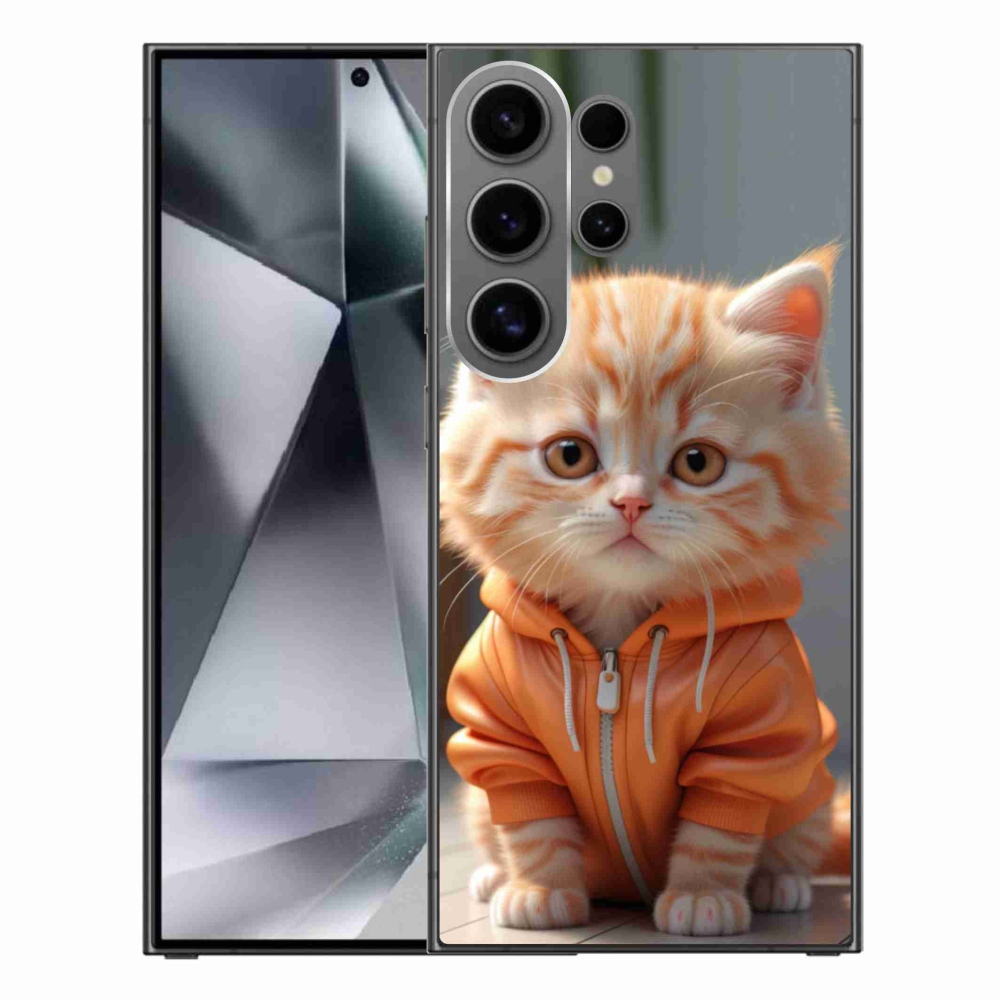 Zselés borítás mmCase Samsung Galaxy S24 Ultra készülékhez - cica melegítőben