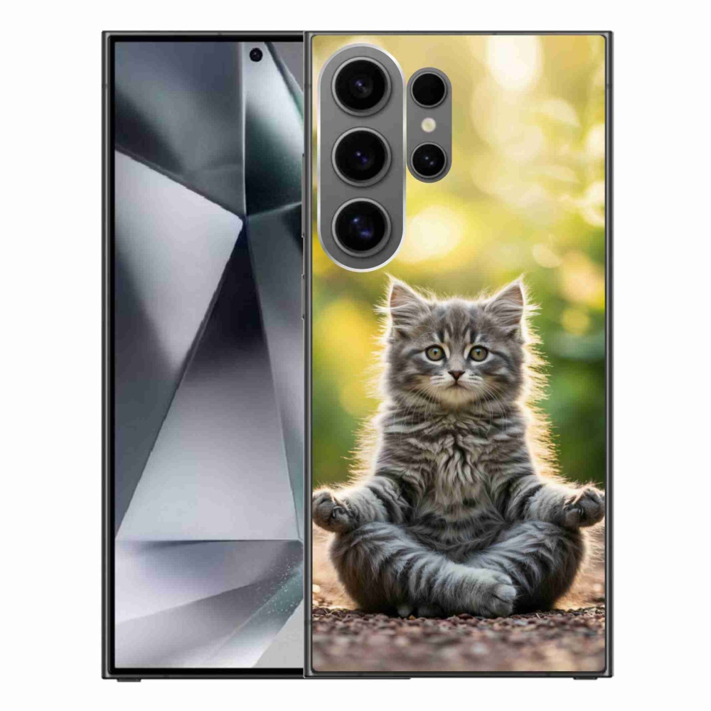 Gél borítás mmCase Samsung Galaxy S24 Ultra készülékhez - meditáló cica