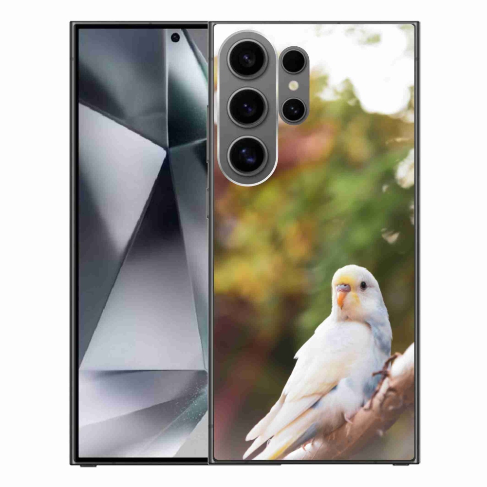 Zselés borítás mmCase Samsung Galaxy S24 Ultra - papagáj andulka fehér
